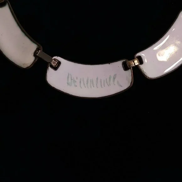 MCM KAY DENNING Enamel on Copper Necklace - Picture 3 of 9